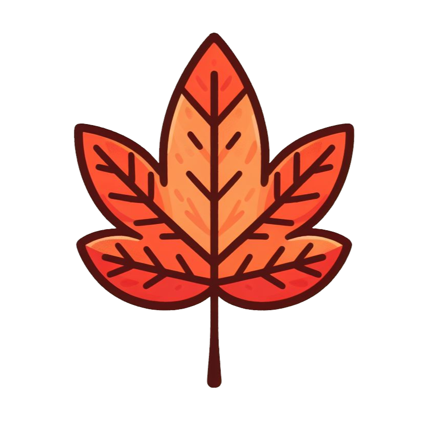 cartoon fall color leaf