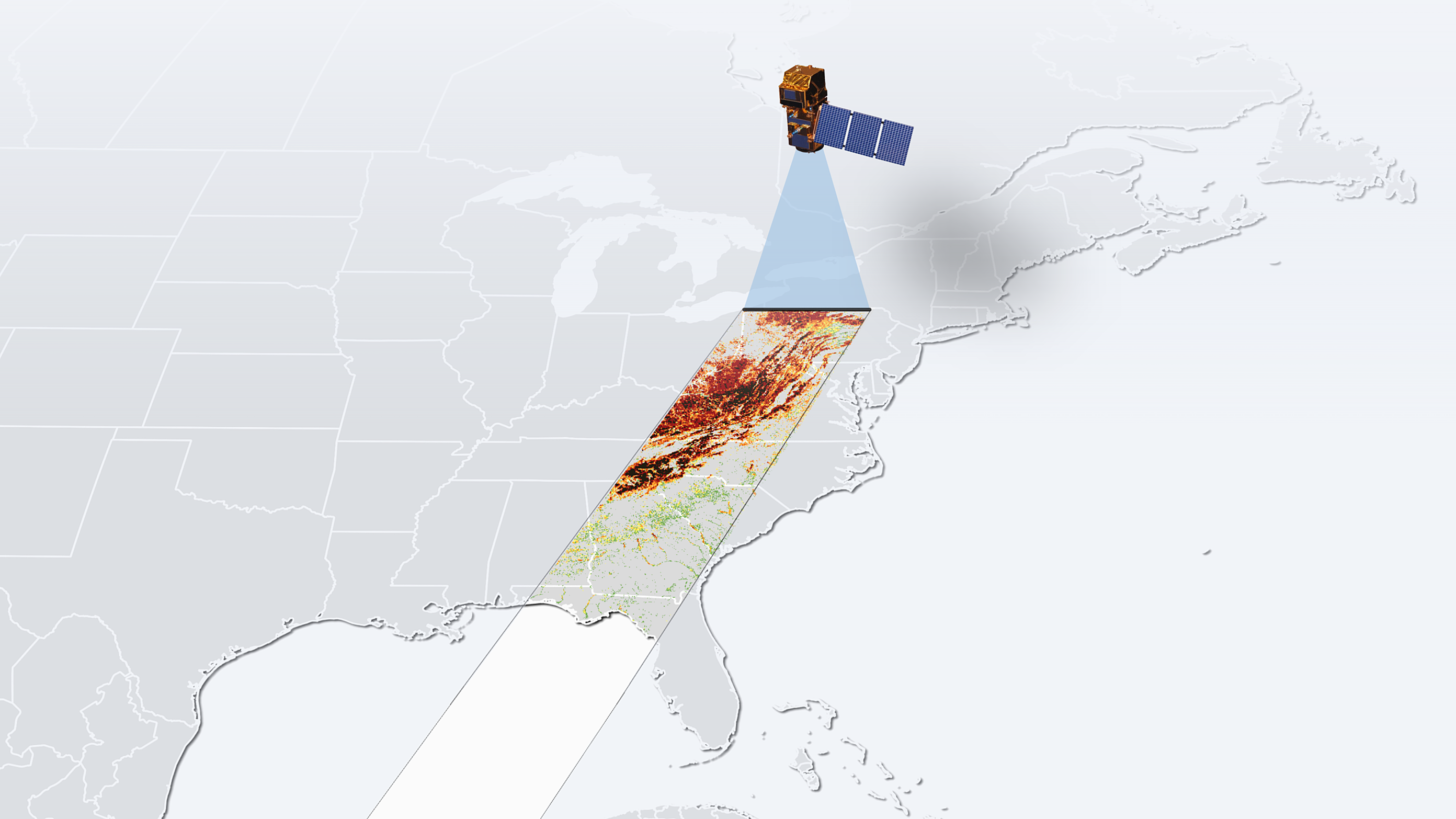 Fall foliage map with satellite