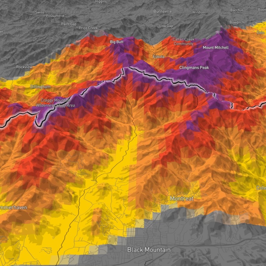 Sample blue ridge parkway fall foliage map